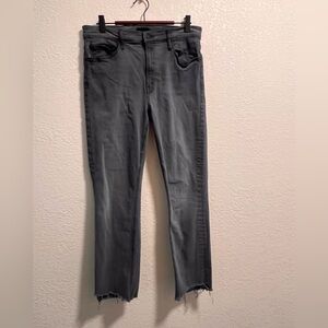 Mother denim jeans the high rize dazzler ankle step frey. Size 31.